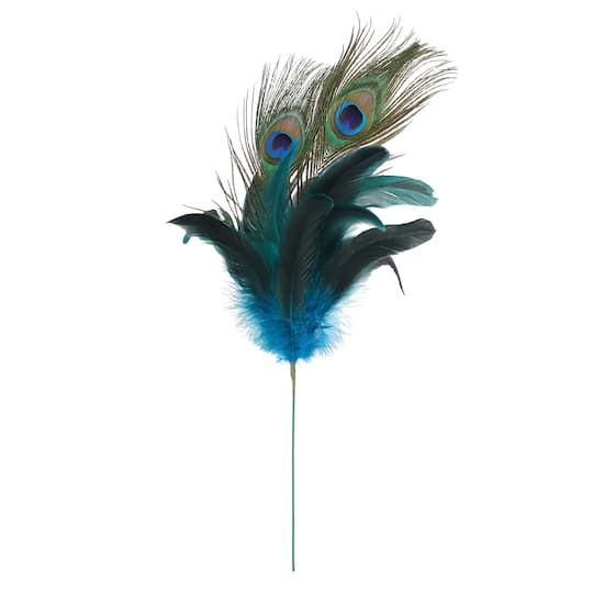 Blue Peacock Feather Pick by Ashland&#xAE;